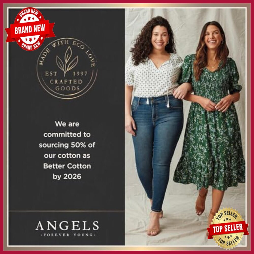 Straight Leg Crop Jeans, Mid Rise, 26" Inseam, Stretch Denim, 5 Pockets - Picture 6 of 7